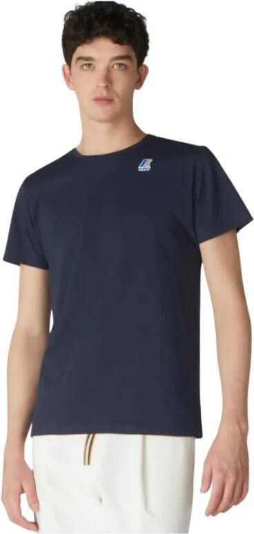 K-way Edouard Blauw Katoenen T-Shirt voor Heren Blauw Heren