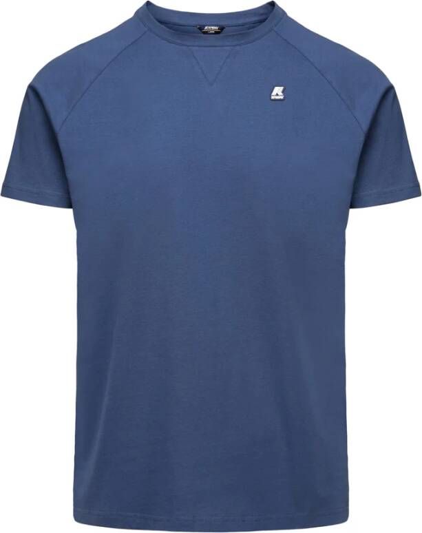 K-way Katoenen Heren T-Shirt Onmisbare Toevoeging aan je Garderobe Blauw Heren