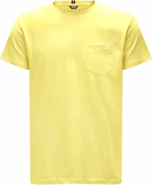 K-way Stijlvolle Heren T-Shirt van Katoen Yellow Heren