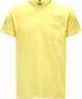 K-way Geel Katoenen T-shirt met Contrastdetails Yellow Heren - Thumbnail 3