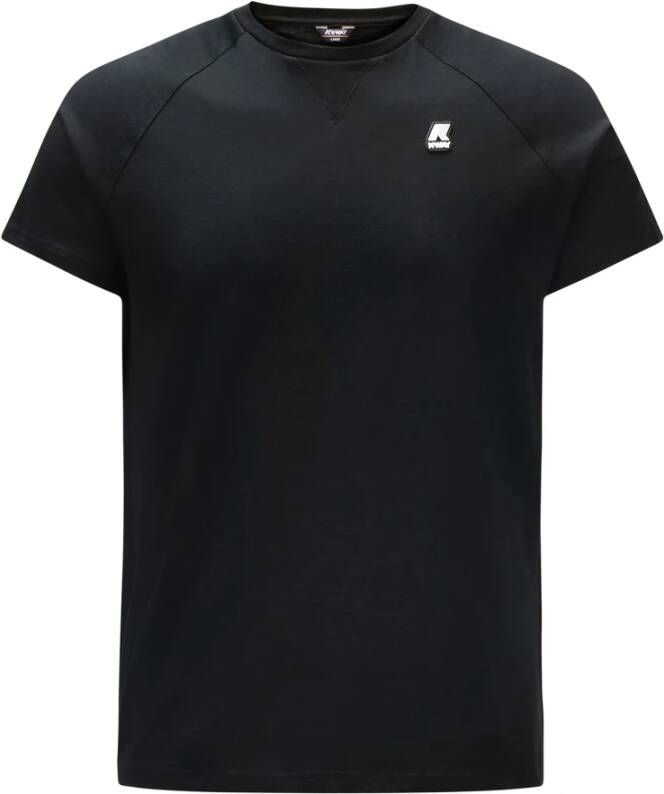 K-way Stijlvol Zwart T-Shirt voor Mannen Black Heren