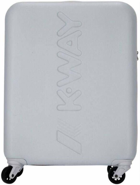 K-way Trolley 4 ruote manico allungabile e logo uni K111Jmwkway Bianco Wit Unisex