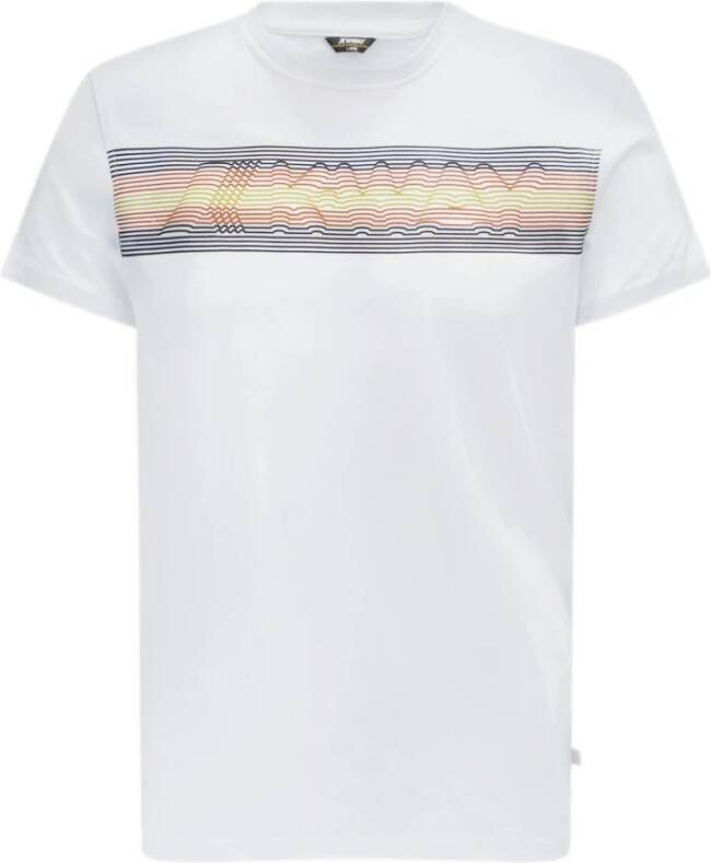 K-way Veelzijdig Heren T-Shirt Hoogwaardig & Stijlvol Wit Heren