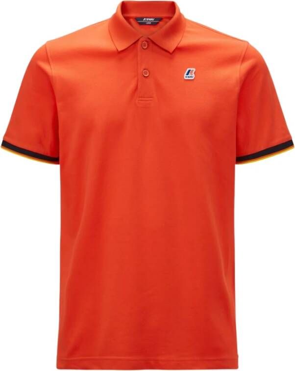 K-way Vincent Contrast Stretch Polo Shirt Oranje Heren