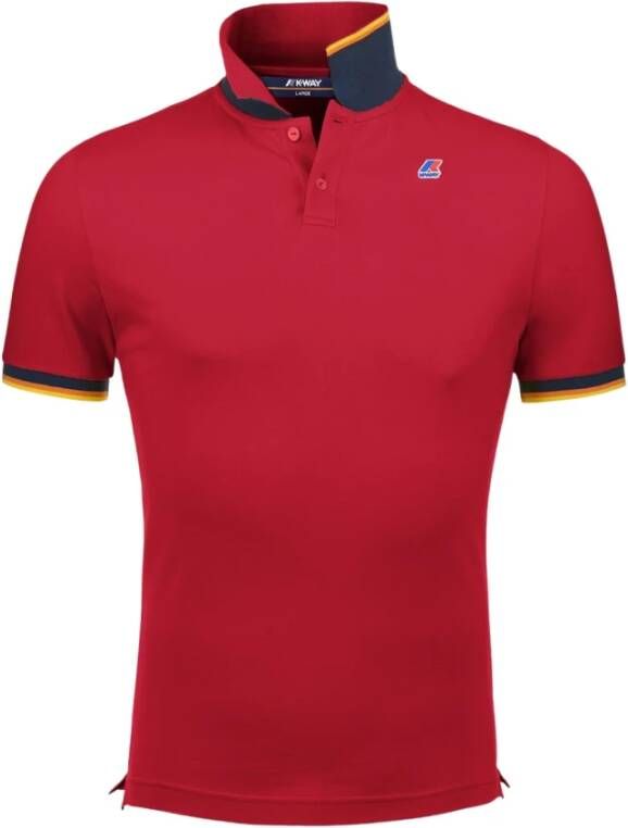 K-way Vincent Contrast Stretch Polo Shirt Rood Heren