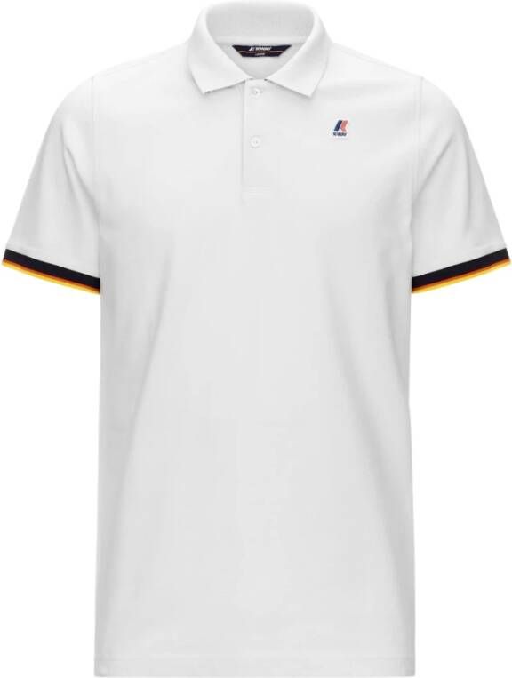 K-way Vincent Contrast Stretch Polo Shirt White Heren