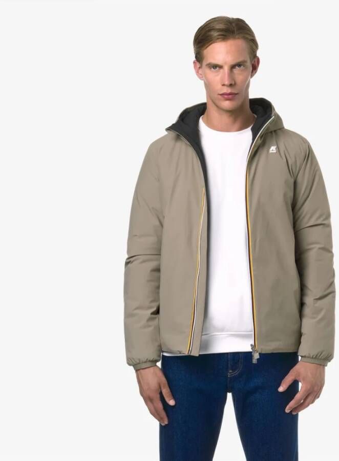 K-way Warm Dubbel Herenjack Beige Heren