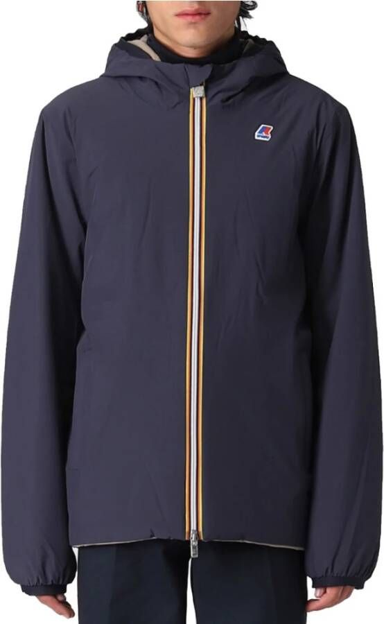 K-way Warm Dubbel Omkeerbaar Jack Blauw Heren