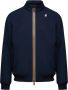 K-way Heren Nylon Jas met Koreaanse Kraag en Ritssluiting Blue Heren - Thumbnail 1