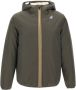 K-way Waterdichte Unisex Korte Jas met Sherpa Voering Green Heren - Thumbnail 1