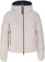 K-way Gewatteerde jas met capuchon en contrastdetails White Heren - Thumbnail 1