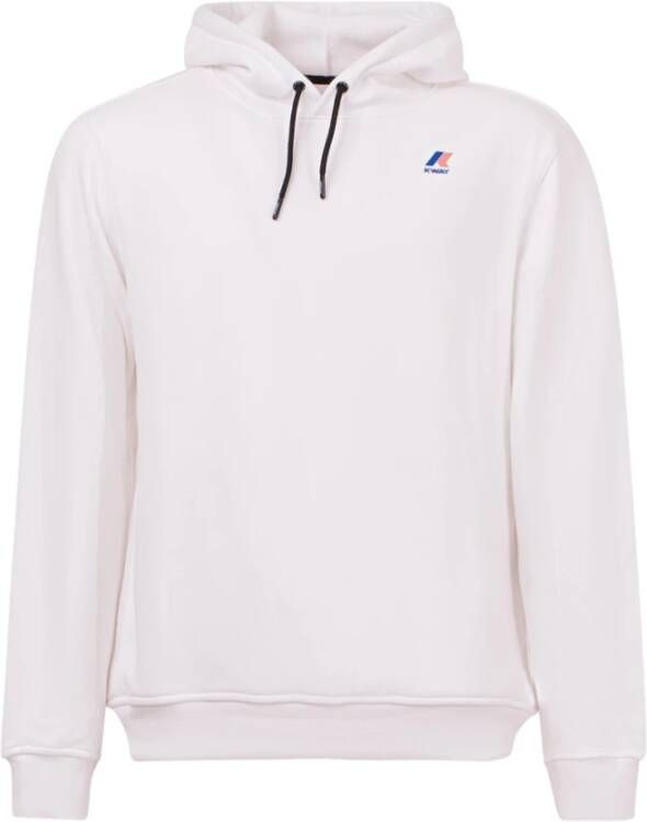 K-way Witte hoodie met elastische boorden White