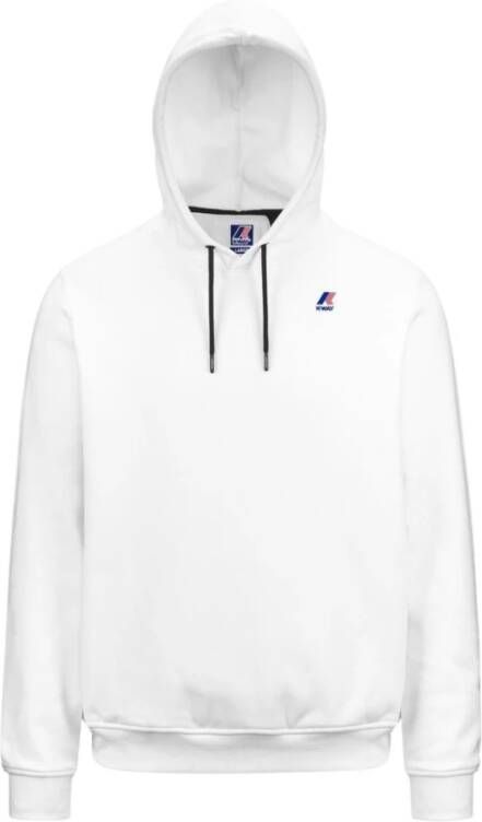 K-way Witte hoodie met elastische boorden White Heren