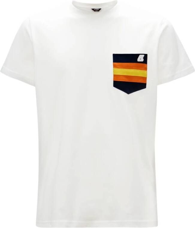 K-way Heren T-Shirt Klassiek Zwart Wit Heren