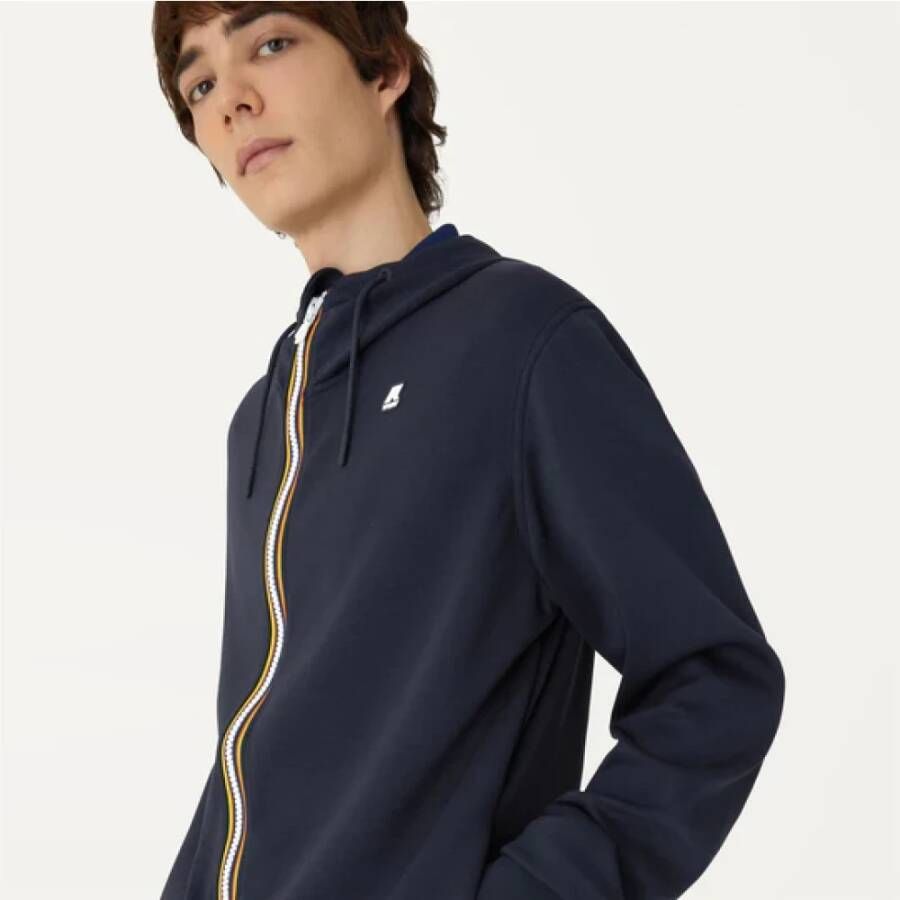 K-way Zip-through Sweatshirt voor Heren Blauw Heren