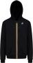 K-way Poly Cotton Unisex Zwart Puur Rits Hoodie Black Heren - Thumbnail 1