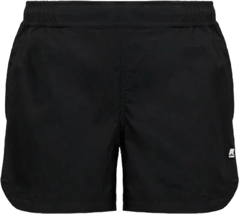 K-way Zwarte Beachwear Shorts Zwart Dames