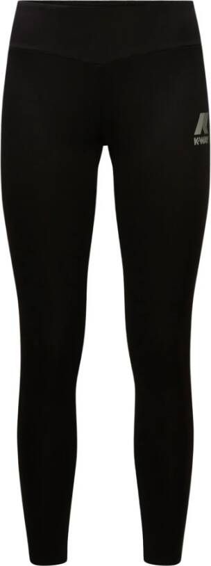 K-way Zwarte Pure Leggings Zwart Dames