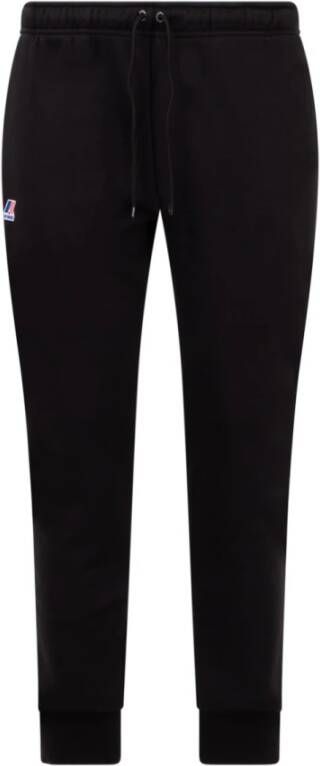 K-way Sportieve elastische taille sweatpants met manchetten Black Heren