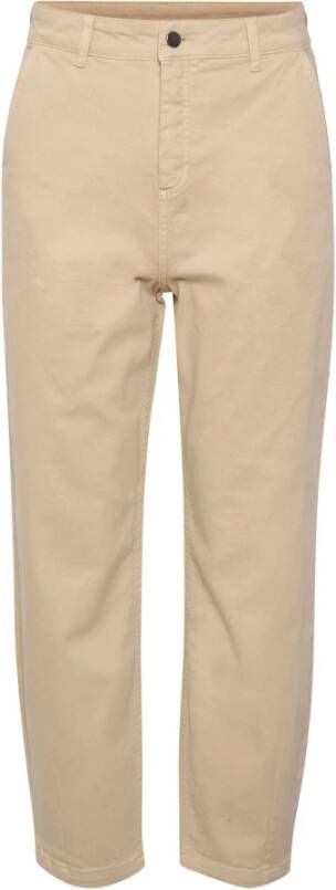 Kaffe Cropped Trousers Beige Dames