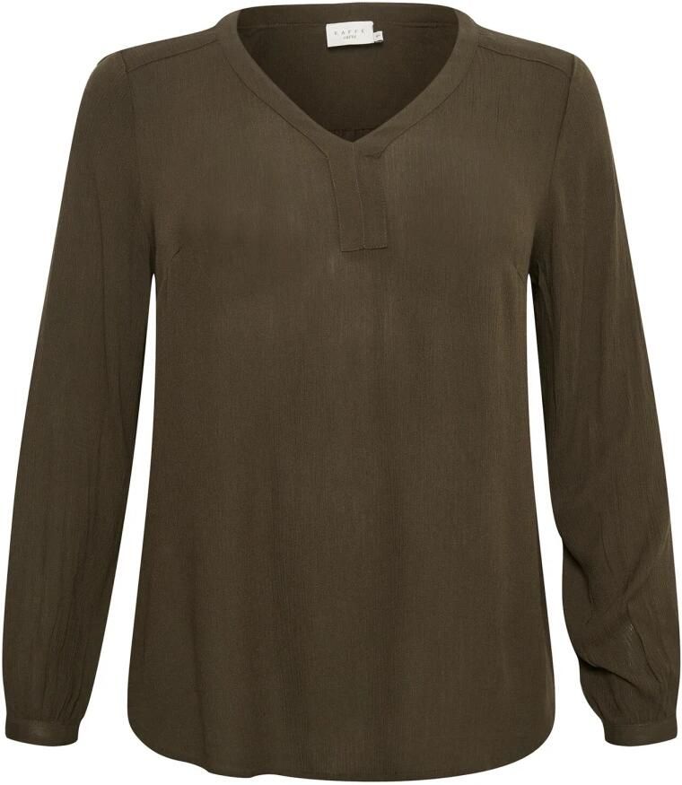 Kaffe Curve Bosnacht Lange Mouw Blouse Green Dames - Foto 3