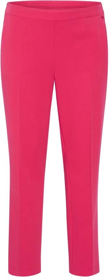 Kaffe Curve Broek met rechte pijpen elastische tailleband en zijzakken Pink Dames