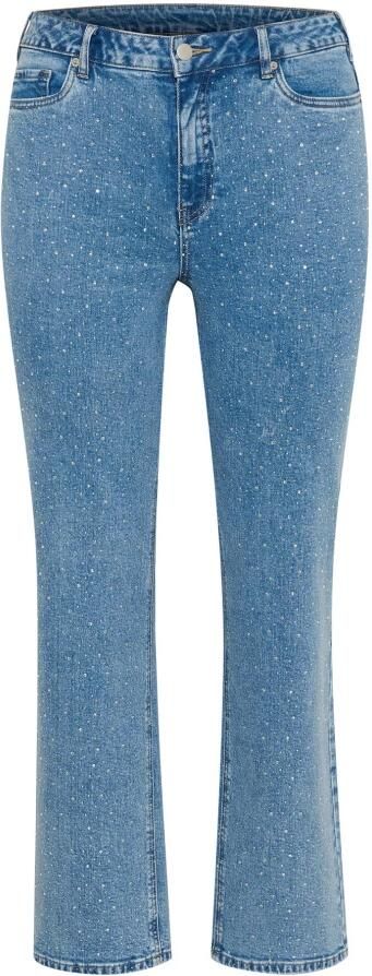 Kaffe Curve Jeans met similisten detail Blue Dames