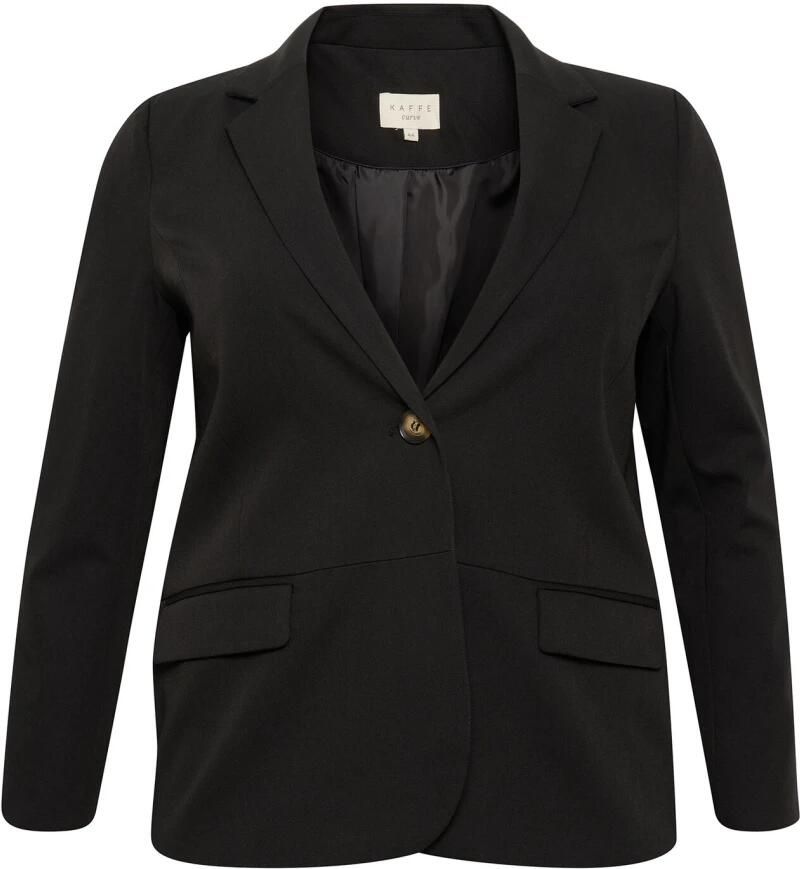 Kaffe Curve Klassieke Blazer Jas Zwart Diep Black Dames - Foto 3