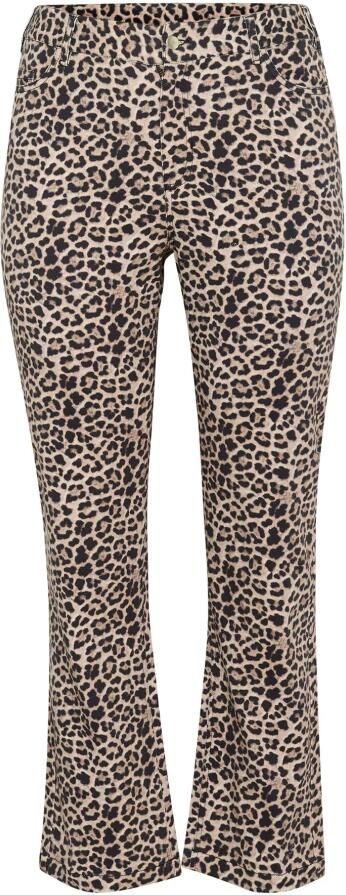 Kaffe Curve Leopard Print Straight Leg Jeans Multicolor Dames