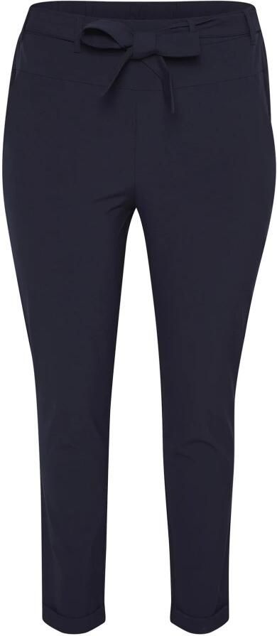 Kaffe Curve Midnight Marine Geriemde Slim-Leg Broek Blue Dames - Foto 4
