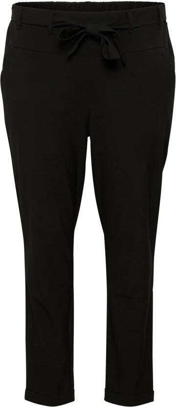 Kaffe Curve Slim-leg Geriemde Zwarte Broek Black Dames - Foto 4