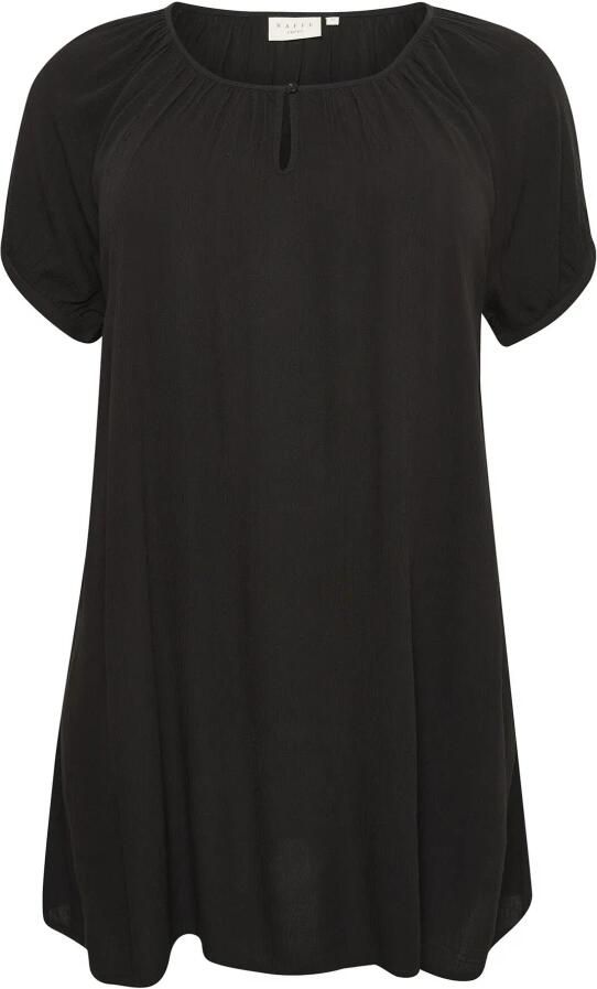 Kaffe Curve semi-transparante tuniek KCami met open detail zwart - Foto 2