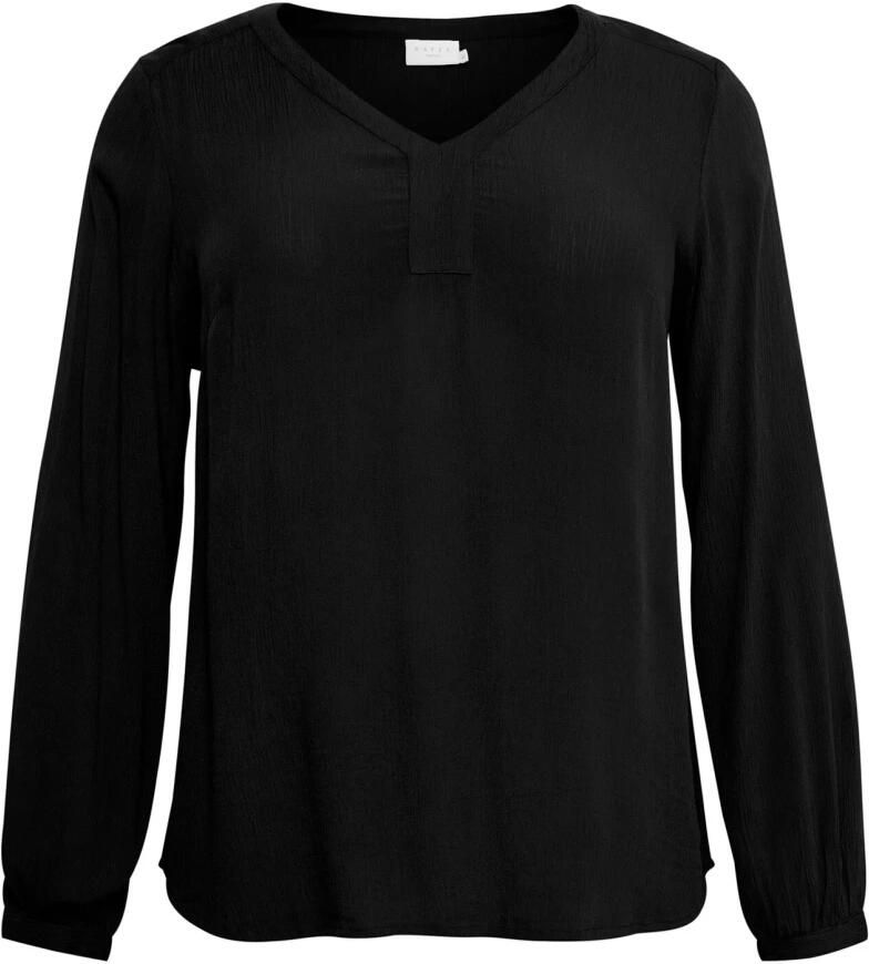 Kaffe Curve Zwart Diep V-Hals Blouse Black Dames - Foto 4