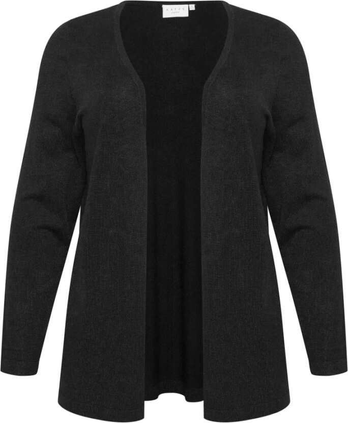Kaffe Curve Zwart Diep Vest Trui Black Dames