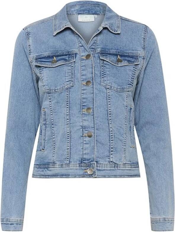 Kaffe Jeansjack met opgestikte paspelzakken op de borst model 'vicky'