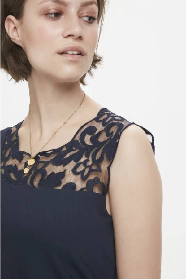Kaffe India Vivi Dress Blauw Dames