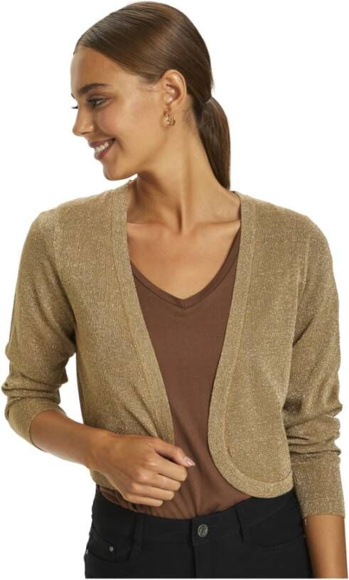 Kaffe Vrouwelijke Glitter Bolero Jas Brown Dames