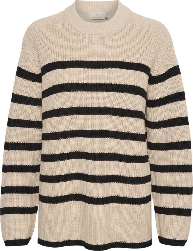 Kaffe Zachte Gebreide Trui met Strepen Multicolor Dames