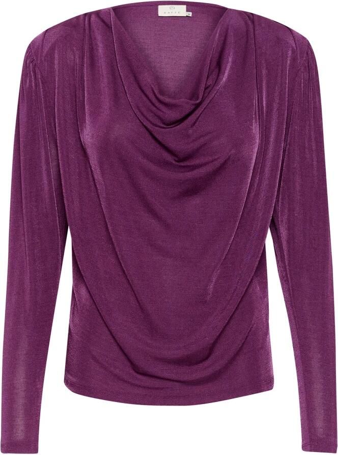 Kaffe Elegante Gedrapeerde Jersey Blouse Gloxinia Purple Dames