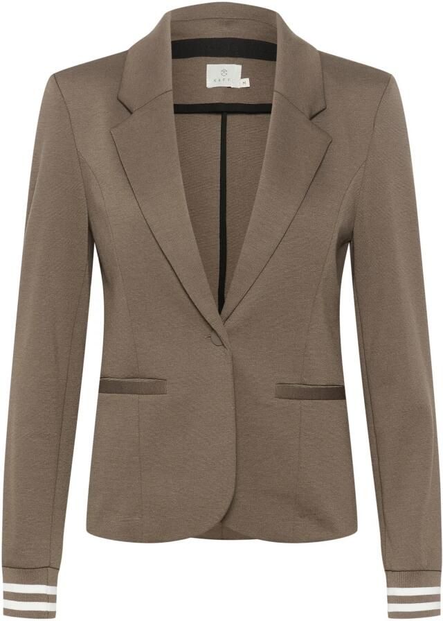 Kaffe Gestreepte Blazer Jas Major Brown Chalk Brown Dames