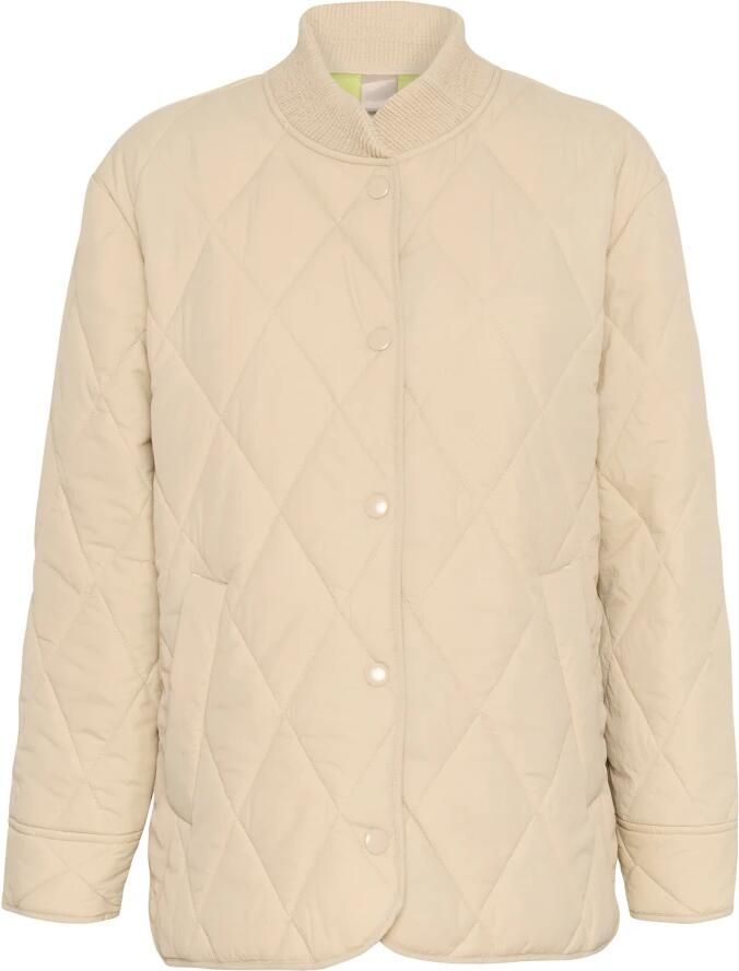 Kaffe Gewatteerde Jas Veergrijs Beige Dames - Foto 4