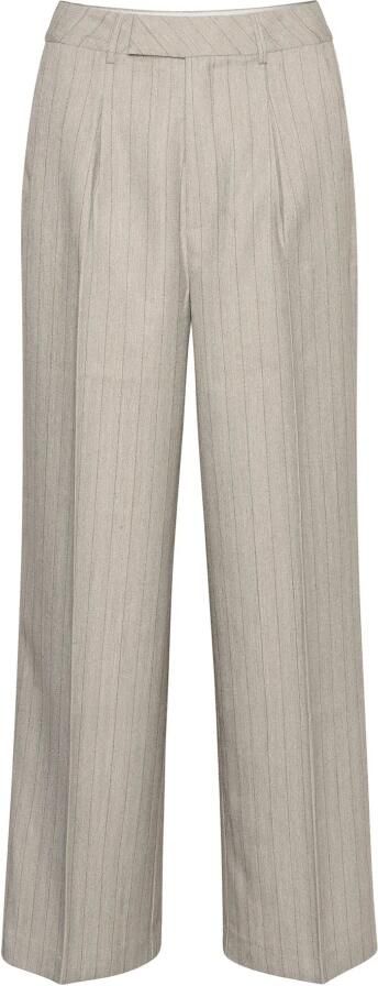 Kaffe Grijze Gestreepte Wijde Pijp Broek Gray Dames - Foto 4