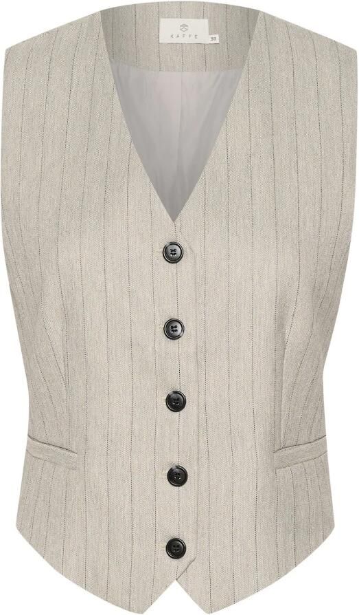 Kaffe Grijze Pinstripe Vest Kakaysa Stijl Beige Dames - Foto 4