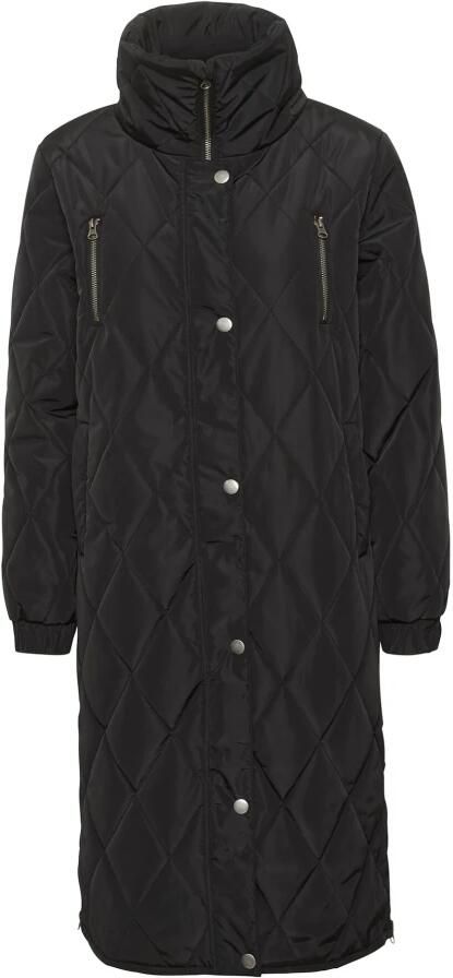 Kaffe Quilt Jacket Zwart Diep Stijlvol Black Dames