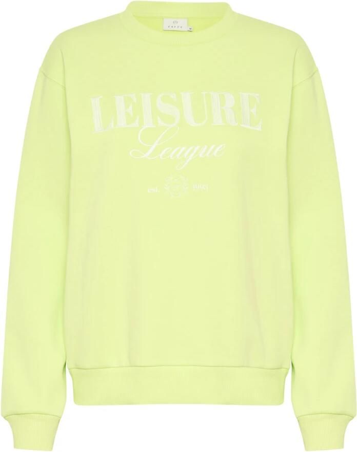 Kaffe Sportieve Sweatshirt met Geborduurd Logo Green Dames