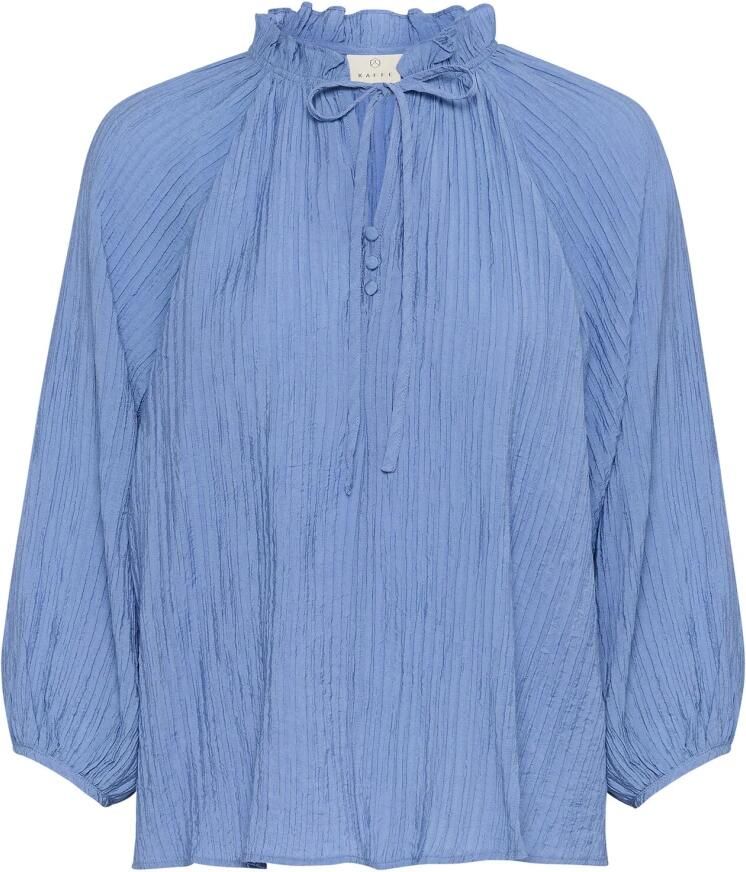 Kaffe Vrouwelijke Blouse met V-Hals Blue Dames