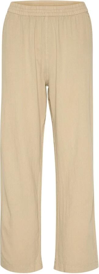 Kaffe high waist wide leg broek KAnaya zand