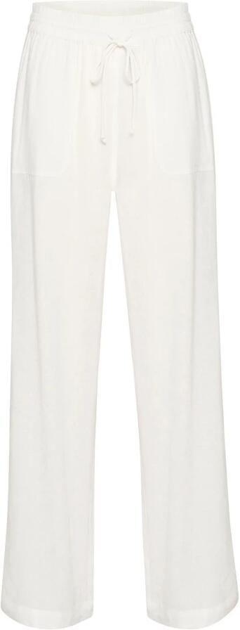 Kaffe Wide leg stoffen broek met opgestikte zakken model 'milia'