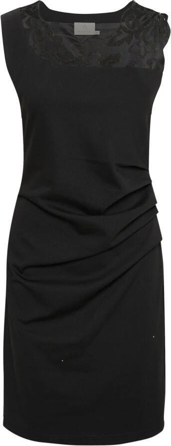 Kaffe Zwart Diep Kant Detail Jurk Black Dames