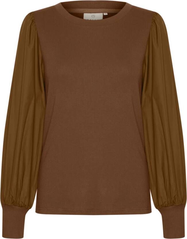 Kaffe KAmera Liddy LS T-Shirt Bruin Dames